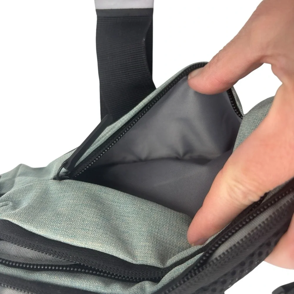 SINNO Large Crossbody Fanny Pack‎ for Women Dark Green 4 Zipper Compartments